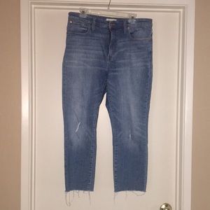 Madewell High-Rise Crop Slim Boyjean